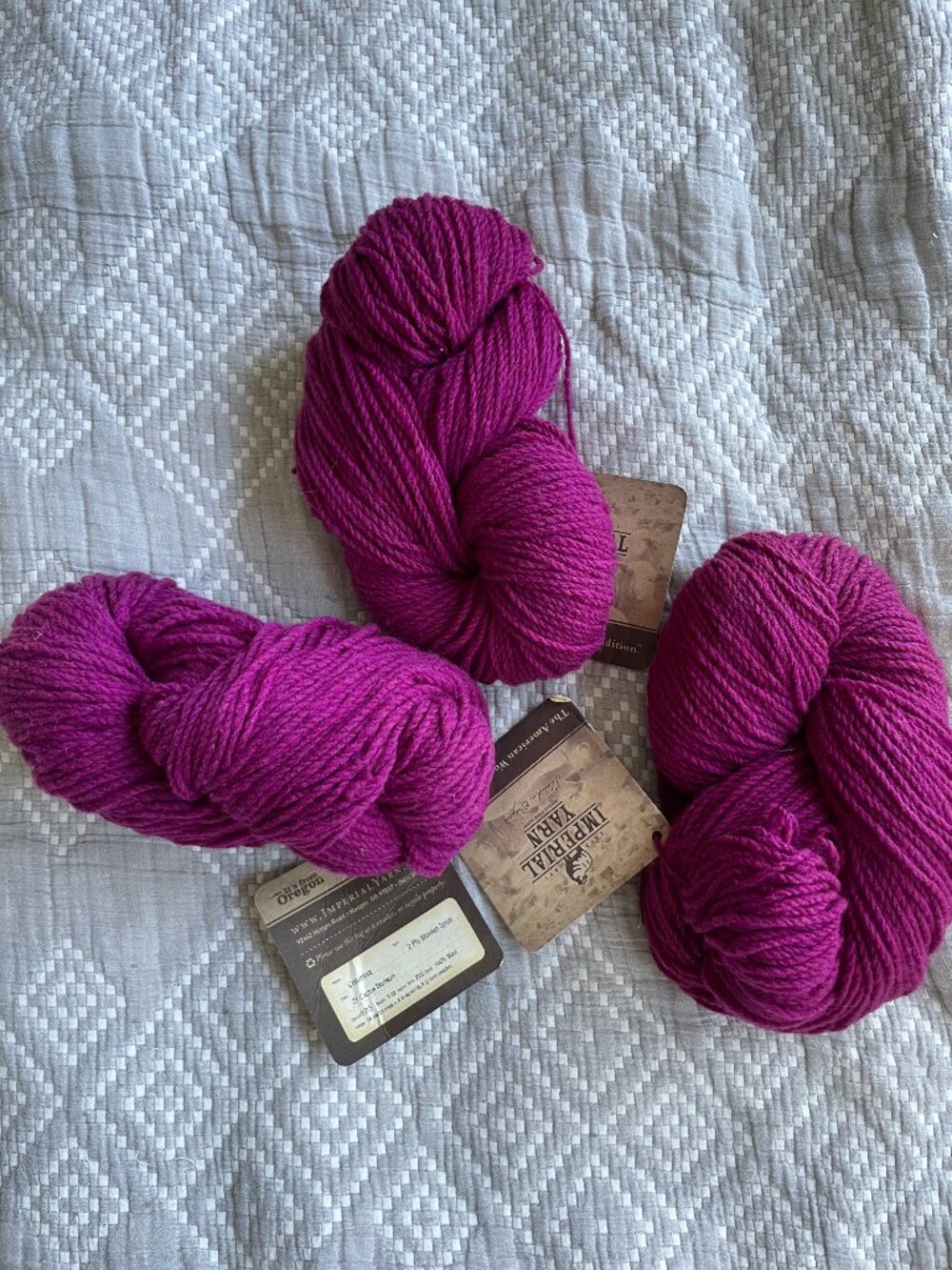 Imperial Yarn Columbia Wool Aran Weight Yarn 3 Skeins